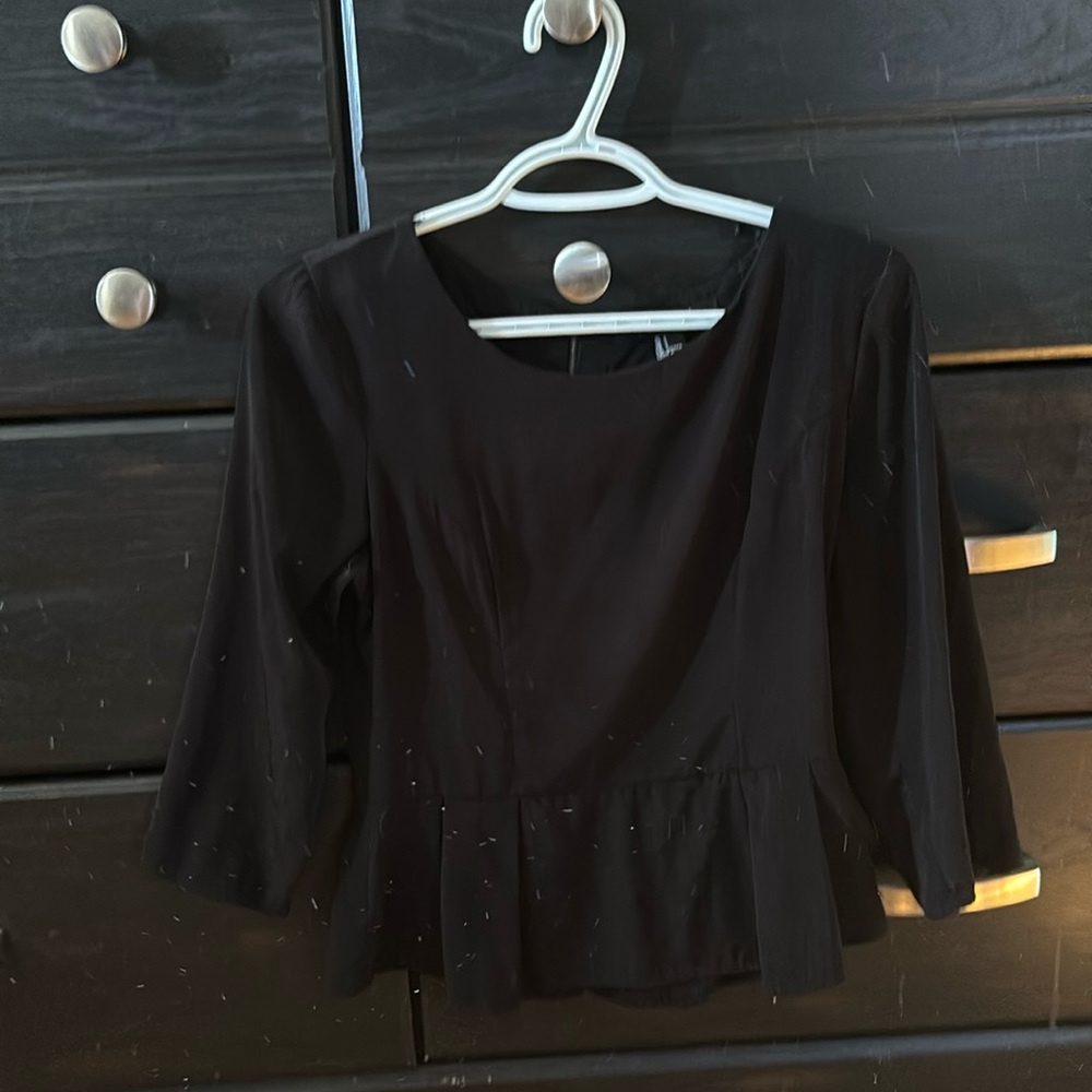 Black silk like top